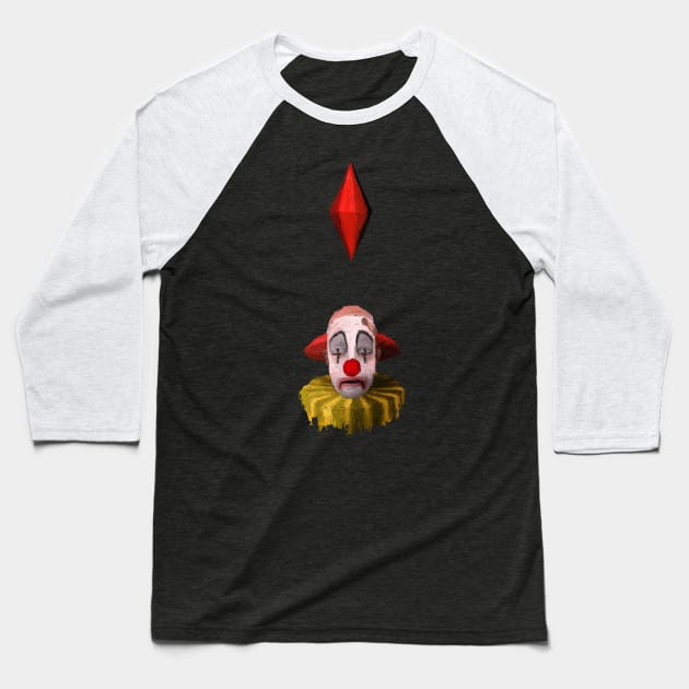 Sunny the Tragic Clown Baseball T-Shirt by figue